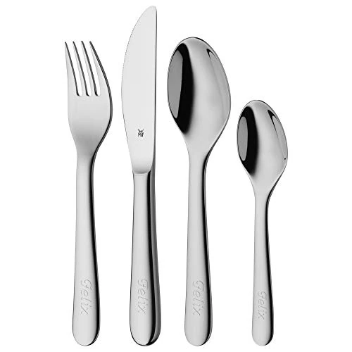 Limited-time offer: WMF 4-Piece 18/10 Stainless Steel Engraved Child's Cutlery Set, Silver from 25.48 £ to 25.48 £ (save 0.00%)