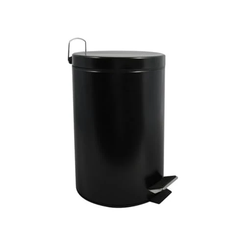 Zeitlich begrenztes Angebot: MSV - Kosmetikeimer fürs Bad - Edelstahl mit herausnehmbarem Inneneimer - Stylischer Treteimer - Kompakt und Praktisch - Schwarz - 12L von 24.90 € auf 24.90 € (0.00% Rabatt)