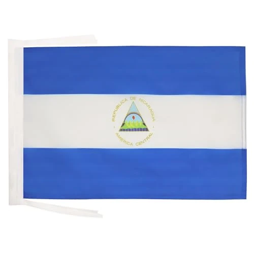 Offerta a tempo: BANDIERA NICARAGUA 45x30cm - BANDIERINA NICARAGUENSE 30 x 45 cm cordicelle - AZ FLAG - 0.00% da 5.95 € a 5.95 €