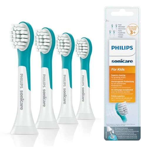 Tijdelijke aanbieding: Philips Sonicare Opzetborstels For Kids Compact - 4 Stuks - Compact formaat - Opklikbaar - Kindvriendelijke reiniging - Vanaf 3 jaar - Sonische beweging voor tandplakverwijdering - HX6034/33 van 18.99 € naar 13.65 € (28.12% korting)