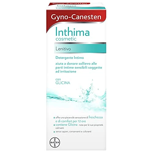 Offerta a tempo: Gyno-Canesten Inthima Cosmetic Lenitivo per Igiene Intima, Detergente 12 Ore di Comfort e Freschezza — 17% da 4,96 € a 4,10 €