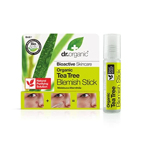 Dr. Organic Roll-On Anti-Boutons au Tea Tree Bio, Amande, 8 ml