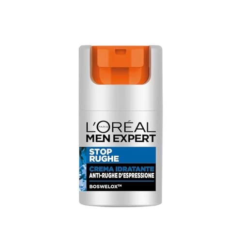 Offerta a tempo: L'Oréal Paris Men Expert Stop Rughe, Crema Idratante Anti-Rughe d'Espressione, Con Boswelox, 50 ml - 5% da 10.90 € a 10.34 €