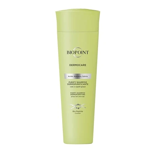 Offerta a tempo: Biopoint Dermocare Purify - Shampoo Dermopurificante per Capelli Grassi, Azione Detergente Delicata e Normalizzante sul Sebo in Eccesso, Dona Brillantezza e Leggerezza, 200 ml - 41% da 11.90 € a 6.99 €