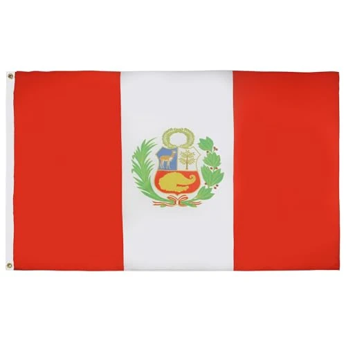 Offre limitée : AZ FLAG Drapeau Pérou 90x60 cm Drapeau Péruvien Polyester 100D 2 Œillets de 7.95 € à 7.95 € (0.00% de remise)