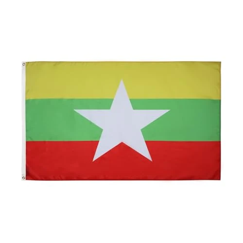 Oferta limitowana: Drapeau Birmanie en Polyester 100D avec Oeillets, 90cm x 60cm z 44.95 zł na 44.95 zł (oszczędź 0.00%)