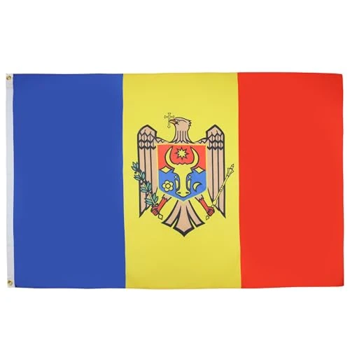 Offre limitée : AZ FLAG - Drapeau Moldavie - 90x60 cm - Drapeau Moldave 100% Polyester Avec Oeillets Métalliques Intégrés - Pavillon 50 g de 9.95 € à 9.95 € (0.00% de remise)