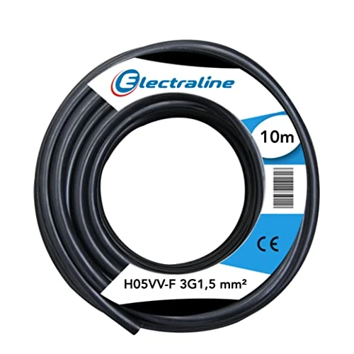 Offerta a tempo: Electraline 11761 Cavo per Prolunghe Sezione 3G1.5 mm, Nero — 28% da 19,99 € a 14,39 €