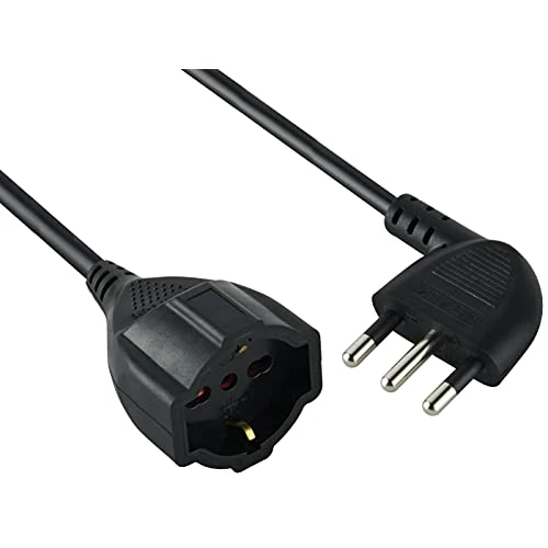 Electraline 46109 Extension Cable Sp/ITA/PR Cable, Plug, 16 A, 230 V, Cross Section: 3x 15 mm 5 m Black
