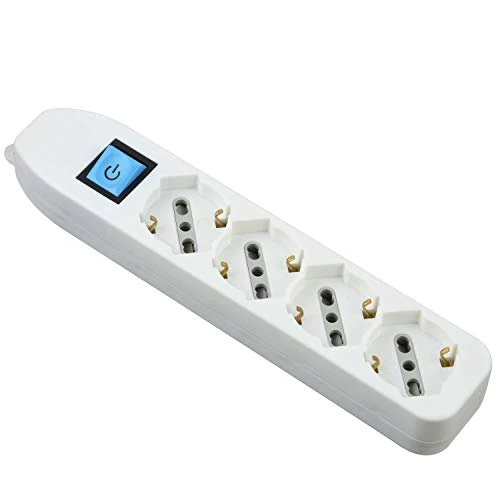 Offerta a tempo: Electraline 82069 Multipresa Senza Cavo, 4 Prese Universali — 5% da 13,40 € a 12,76 €