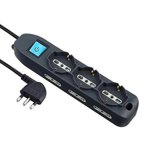 Oferta limitada: Electraline 62019 - Oleada Versátil 3 + 6 Tomado Con Cable, 1,5 Mt, Negro de 11.99 EUR a 11.99 EUR (ahorro 0%)