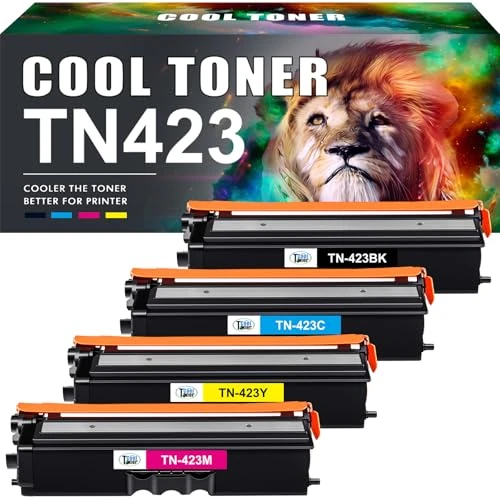 Cool Toner Zamiennik kasety z tonerem do Brother TN423 TN-423 TN-421 TN421 HL-L8260CDW HL-L8360CDW MFC-L8690CDW MFC-L8900CDW DCP-L8410CDW DCP-L8410CDN (czarny, cyjan żółty, magenta, 4-pak)