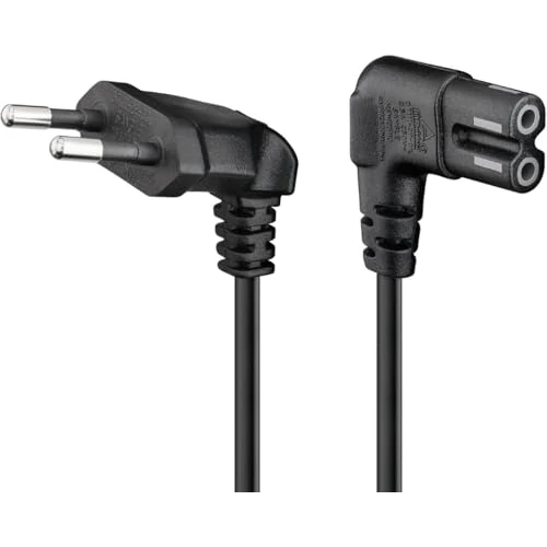 Tijdelijke aanbieding: Goobay Europese aansluitkabel aan beide zijden gebogen, zwarte Eurostekker (type C, CEE 7/16) van 6.90 € naar 6.90 € (0.00% korting)