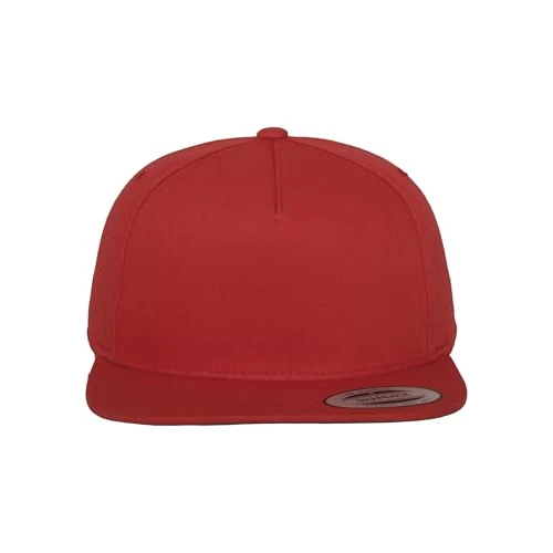 Offerta a tempo: FLEXFIT Cappellino Snapback, Cappellino da Baseball Snapback Cap, Berretto da Baseball Classico con Fodera Frontale, Cotone Twill, Rosso (Red), Unisex, Taglia Unica - 24% da 12.49 € a 9.49 €