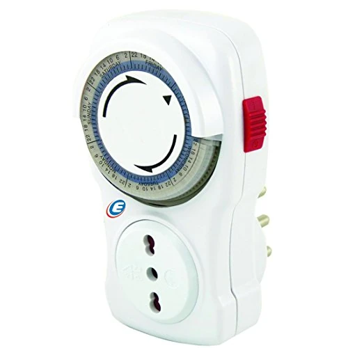 Electraline 58105 Programmatore Timer Settimanale, Ciclo Totale di 7 Giorni Consecutivi in Blocchi da 2 Ore, 10/16 A, Bianco