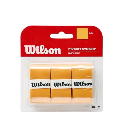 Offerta a tempo: Wilson Grip WRZ4040GO Impugnatura PRO Soft Overgrip, Unisex, Colore Oro, 3 unità - 33% da 9.00 € a 5.99 €