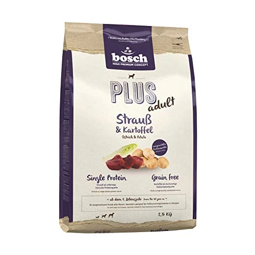 Offerta a tempo: bosch HPC PLUS Struzzo & Patata | Cibo per cani adulti di tutte le razze | Monoproteico | Senza cereali | 1 x 2500 g - 16% da 18.49 € a 15.50 €