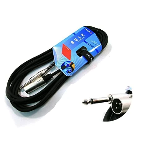 PROEL 3m Black Unbalanced XLR Male-to-Male Microphone Cable for Indoor Use with Audio Mixer, Amplifier