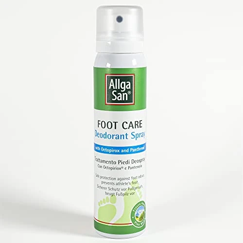 Offerta a tempo: Allga San Deospray - Deodorante Scarpe Spray Antiodore, 100 ml - Trattamento al Pino Mugo Specifico per Piedi Freschi e Asciutti - 0% da 6.05 € a 6.05 €