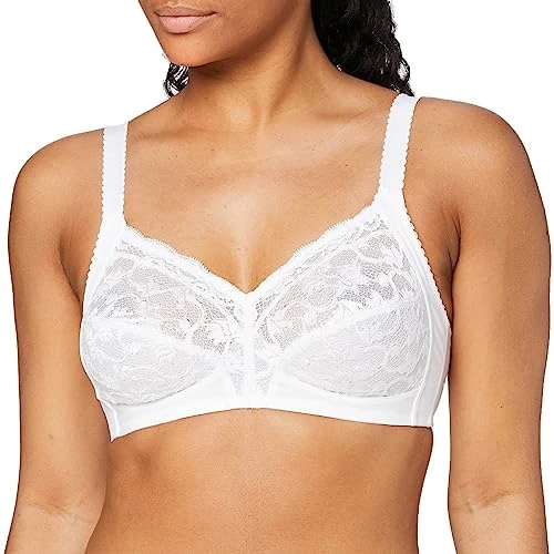 Limited-time offer: Triumph Womens Delicate Doreen Non-wired Bra, White, 40D UK from 40.00 GBP to 20.00 GBP (save 50%)