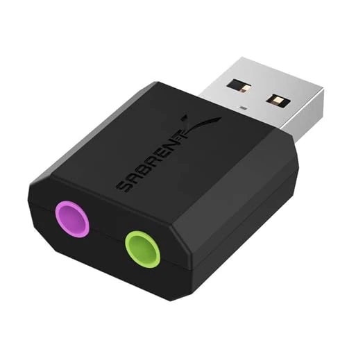 Zeitlich begrenztes Angebot: SABRENT USB Externe Soundkarte, USB auf Klinke 3,5mm, Kopfhörer auf Klinke, Audio zu USB Adapter (AU-MMSA) von 11.79 € auf 7.99 € (32% Rabatt)