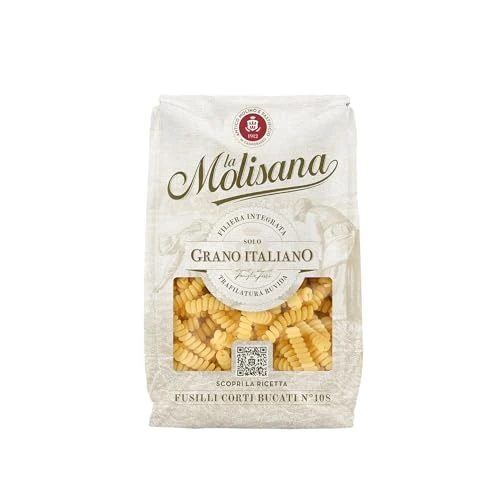 Offerta a tempo: La Molisana - Fusilli Corti Bucati n. 108, Pasta Classica da Solo Grano Italiano, Trafilata al Bronzo, Forma Spiralata Ideale per Sughi Ricchi, Confezione da 500 g - 37% da 1.19 € a 0.75 €