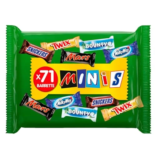 Limited-time offer: Mixed Snickers, Mars, Twix und weitere Mini Schokoriegel | Großpackung Schokolade | Party Mix | 71 Riegel | 1 x 1,4kg from 25.15 £ to 20.25 £ (save 19%)