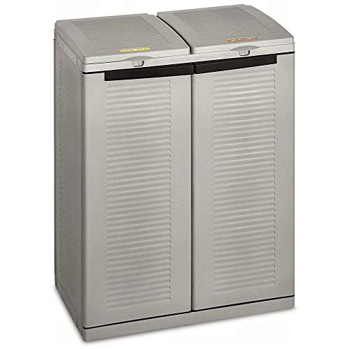 Offerta a tempo: Terry, Ecocab 2 , Armadietto per la Raccolta Differenziata, da Interno Esterno, 2 vani separati. Materiale: Plastica, Dimensioni: 68x39x88,7 cm - 27% da 74.90 € a 54.99 €