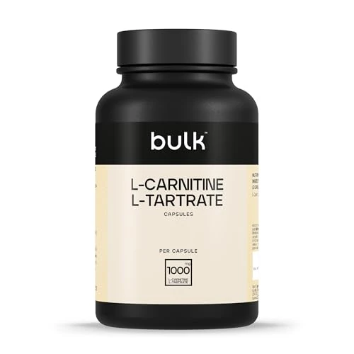Offerta a tempo: Bulk L-Carnitine, L-Tartrate Capsules, 1000mg, Pack of 90, Packaging May Vary, 45 Porzioni - 22% da 17.99 € a 13.99 €