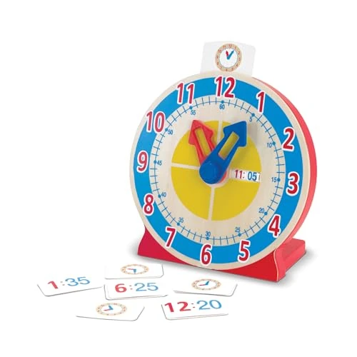 Melissa & Doug | Orologio Gira E Scopri | Perfetto per i Bambini Che Sono Pronti per Imparare a riconoscere l'ora | Giocattolo educativo in Legno