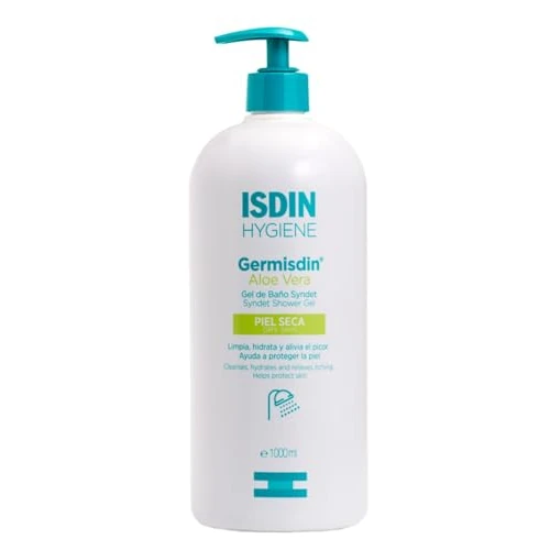 Offerta a tempo: ISDIN Germisdin Aloe Vera Gel Doccia (1000 ml) | Gel Doccia Corpo all'Aloe Vera | Agenti con Proprietà Antimicrobiche | Consigliato per Pelli Secche - 0% da 23.10 € a 23.10 €