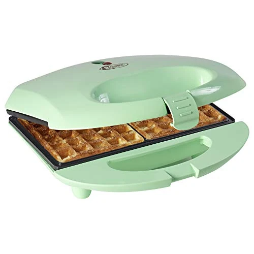 Bestron wafelmaker, wafelijzer voor Brusselse wafels, antiaanbaklaag, 700W, mintgroen