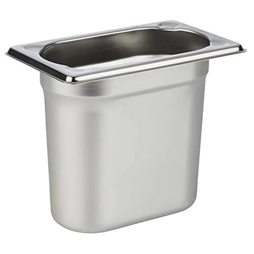 Tijdelijke aanbieding: APS 81506 GN 1/9 container, roestvrij gastronormcontainer roestvrij staal, afmetingen 175 x 105 mm, hoogte 150 mm, volume 1,5 liter van 8.77 € naar 8.77 € (0.00% korting)