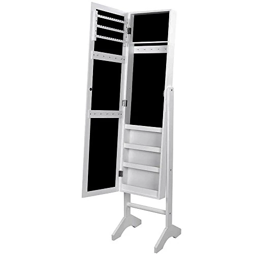 Offerta a tempo: Songmics Portagioie Armadio Armadietto Specchiera Organizer per gioielli con specchio anta JBC77W - 20% da 76.99 € a 61.59 €