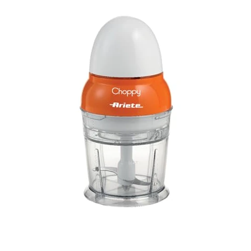 Limited-time offer: Ariete 1836 Choppy, Chopper, 160 W, Capacity 250 Ml, Stainless Steel Blades, Pulse Function, Orange, 10.5 x 10.5 x 20 cm from 26.00 GBP to 26.00 GBP (save 0%)