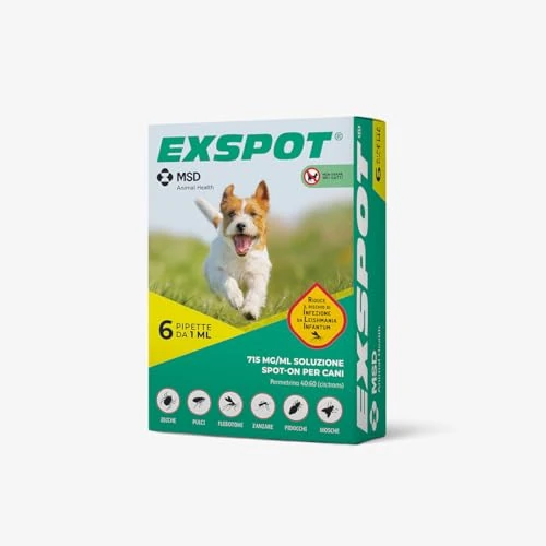 Offerta a tempo: Exspot 6x1ml - Gocce Antiparassitario Cane - Pipette Per Cani Di Taglia Piccola E — 15% da 28,49 € a 24,22 €