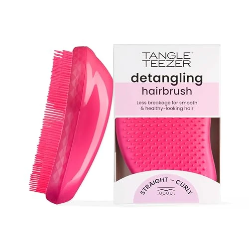Tangle Teezer Original Detangler Hairbrush - Cepillo Desenredante para Pelo Seco y Mojado - Apto para Todo Tipo de Cabello - Púas de Doble Altura para Menos Rotura y Sin Nudos - Rosa Chispeante