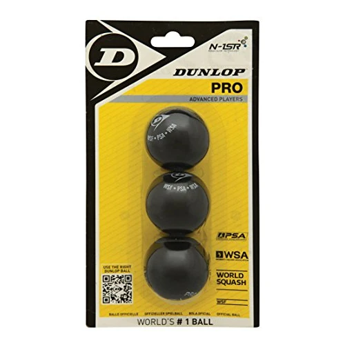 Zeitlich begrenztes Angebot: DUNLOP Squashbälle Pro doppelGelb, 3 Stück im Blister, Offizieller Turnier-Squashball, schwarz 2 gelbe Punkte von 12.75 € auf 9.49 € (26% Rabatt)