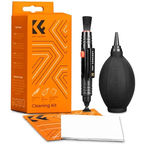 Tijdelijke aanbieding: Lens Cleaning Kit, K&F Concept 3-in-1 Camera Cleaning Set for DSLR Cameras, Lenses, Filters, Double-headed Cleaning Pen, Air Blower, Microfibre Cloth van 17.99 € naar 17.99 € (0.00% korting)
