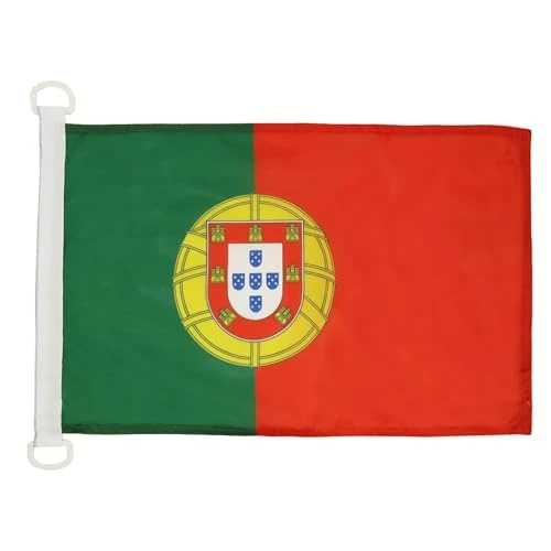 Offre limitée : AZ FLAG - Drapeau Portugal - 45x30 cm - Pavillon Nautique Portugais Spécial Bateau Et Extérieur En Maille Bloquée Avec Anneaux Plastiques Intégrés - 30g de 10.95 € à 10.95 € (0.00% de remise)