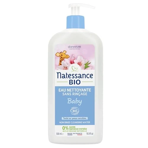 Natessance Bébé Naturel Eau Nettoyante sans Rinçage 500 ml