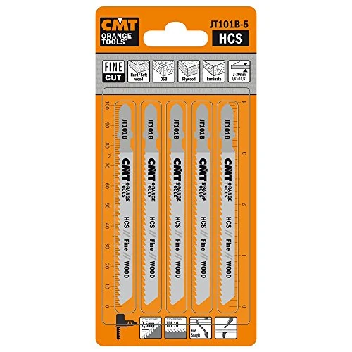 Offerta a tempo: CMT JT101B-5 Set di 5 Lame per Seghetti Alternativi per Legno, Arancione/Grigio - 0.00% da 5.00 € a 5.00 €