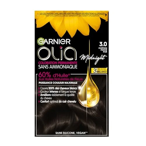 Garnier Olia - Colorazione permanente all'olio senza ammoniaca, colore: castano