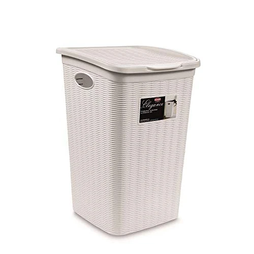 Offerta a tempo: Stefanplast Elegance Portabiancheria, Bianco, 37x38x54.5h cm - 36% da 24.90 € a 15.90 €