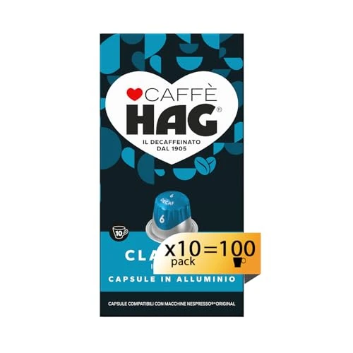 Limited-time offer: Hag - Espresso Classico Degrained Coffee Capsule - Compatible with Nespresso Machines - 100 Aluminium Capsules - Intensity 6 from 47.80 GBP to 47.80 GBP (save 0%)