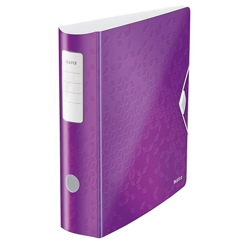 Offerta a tempo: Leitz Active WOW Raccoglitore con Meccanismo a Leva 180°, Formato A4, Viola, Dorso 82 mm, Chiusura a Elastico, Polyfoam Leggero, 11060162 - 14% da 20.15 € a 17.35 €