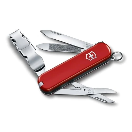 Victorinox Taschenmesser Nagelknipser Nail Clip 580 (8 Funktionen, Nagelknipser, Schere, Nagelfeile, Klinge) rot