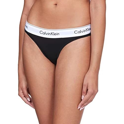 Calvin Klein dames string Modern Cotton, draad van zachte katoenmix, met stretch-aandeel, elastische band, maten: XS - XL