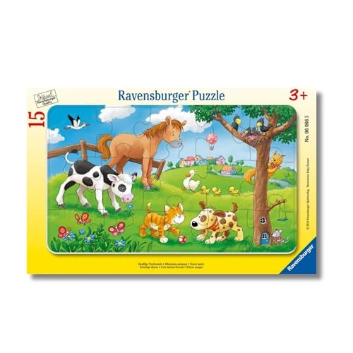 Offre limitée : Ravensburger - Puzzle Enfant - Puzzle Cadre 15 p - Affectueux Animaux - Dès 3 Ans - 06066 de 5.90 € à 5.90 € (0.00% de remise)
