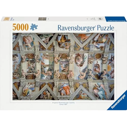 Offre limitee: Ravensburger - Puzzle Adulte - Puzzle 5000 pièces - Chapelle Sixtine - Adultes et Enfants à partir de 14 Ans - Puzzle de qualité supérieure fabriqué en Europe - Art & Culture - 17429 de 79.90 EUR a 56.99 EUR (economie 29%)